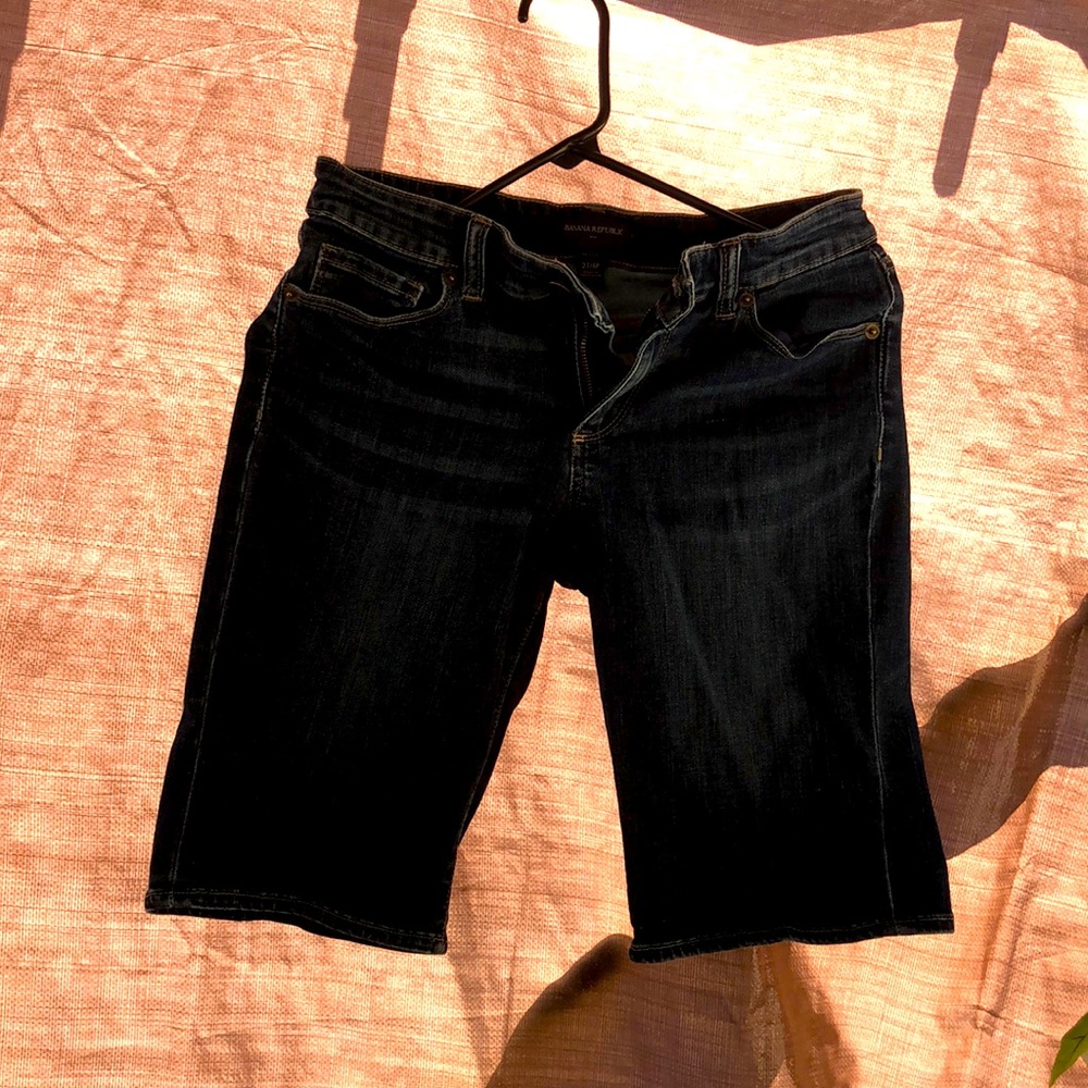 Banana Republic knee length. Jean shorts.